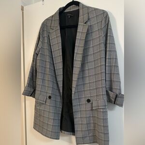 Dynamite open plaid blazer